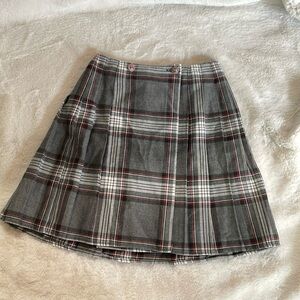 Vintage Academia Short Grey Plaid Skirt by Evidence - Made in Canada!